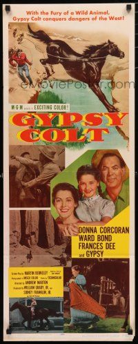9w441 GYPSY COLT insert '54 Ward Bond, Frances Dee, young Donna Corcoran & wild stallion!