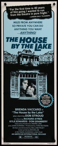 9w472 HOUSE BY THE LAKE insert '76 Don Stroud, Brenda Vaccaro, Death Weekend