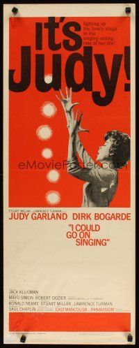 9w478 I COULD GO ON SINGING insert '63 Judy Garland lights up the lonely stage, Dirk Bogarde!