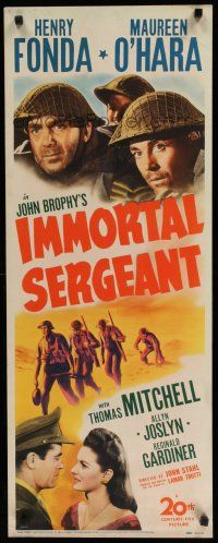 9w484 IMMORTAL SERGEANT insert '43 great images of soldier Henry Fonda in World War II!