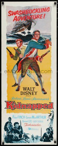 9w511 KIDNAPPED insert '60 Walt Disney, art of swashbucklers Peter Finch & James MacArthur!