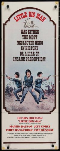 9w534 LITTLE BIG MAN int'l insert '71 Dustin Hoffman as most neglected hero in history!