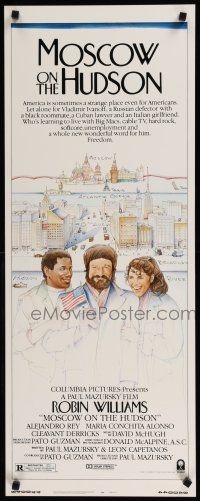 9w568 MOSCOW ON THE HUDSON insert '84 great artwork of Russian Robin Williams by Craig!