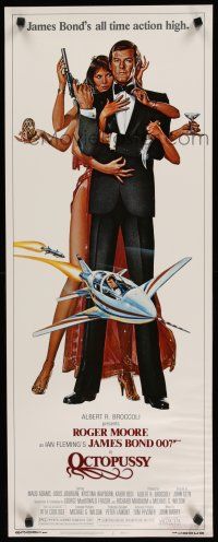 9w594 OCTOPUSSY insert '83 art of sexy Maud Adams & Roger Moore as James Bond by Daniel Goozee!