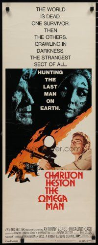 9w598 OMEGA MAN insert '71 Charlton Heston is the last man alive, and he's not alone!