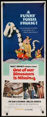9w605 ONE OF OUR DINOSAURS IS MISSING insert '75 Walt Disney, Peter Ustinov, a funky fossil frolic