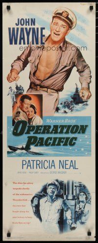 9w607 OPERATION PACIFIC insert '51 great images of Navy sailor John Wayne & Patricia Neal!