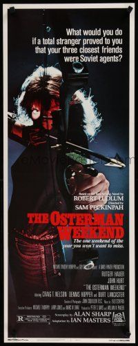 9w610 OSTERMAN WEEKEND insert '83 typical Sam Peckinpah, cool close up of woman w/bow & arrow!