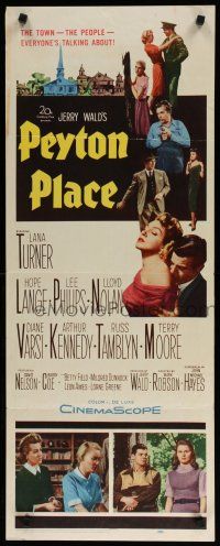 9w628 PEYTON PLACE insert '58 Lana Turner, from novel of small town life by Grace Metalious!