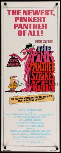 9w633 PINK PANTHER STRIKES AGAIN insert '76 Peter Sellers is Inspector Jacques Clouseau!