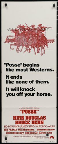 9w639 POSSE int'l insert '75 Kirk Douglas, it begins like most westerns but ends like none of them
