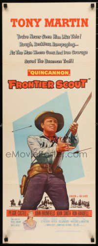 9w657 QUINCANNON FRONTIER SCOUT insert '56 gunslinger Tony Martin fighting his way to glory!