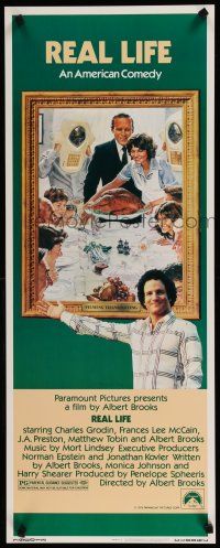 9w666 REAL LIFE insert '79 Albert Brooks, wacky spoof of Norman Rockwell painting!