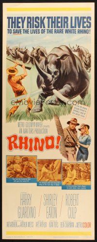 9w677 RHINO insert '64 Robert Culp & Shirley Eaton risk their lives in Africa to save it!