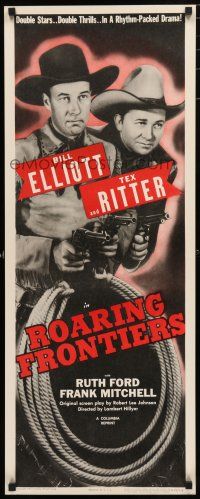 9w689 ROARING FRONTIERS insert R55 Wild Bill Elliot as Hickok w/singing cowboy Tex Ritter!