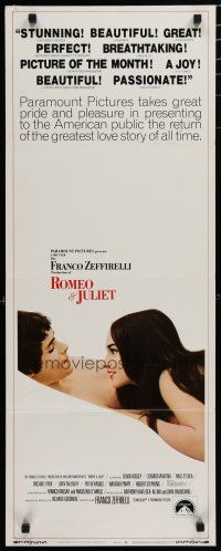 9w694 ROMEO & JULIET insert R73 Franco Zeffirelli's version of William Shakespeare's play!