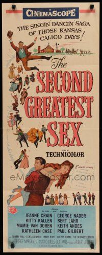 9w713 SECOND GREATEST SEX insert '55 Jeanne Crain & George Nader singin' and dancin'!