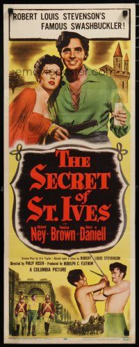 9w714 SECRET OF ST. IVES insert '49 Richard Ney as Robert Louis Stevenson's famous adventurer!