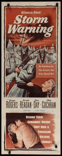 9w750 STORM WARNING insert '51 art of Ginger Rogers, Ronald Reagan & The Ku Klux Klan!