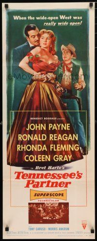 9w772 TENNESSEE'S PARTNER insert '55 art of Ronald Reagan & sexy Rhonda Fleming!