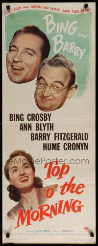 9w788 TOP O' THE MORNING insert '49 Bing Crosby & Barry Fitzgerald find the Blarney Stone!