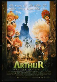 9x057 ARTHUR & THE INVISIBLES DS 1sh '06 cute animation directed by Luc Besson!