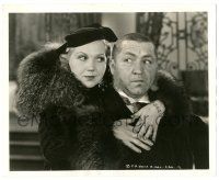 9y049 3 DUMB CLUCKS 8x10 still '37 Curly Howard acting nervous around Lucille Lund, 3 Stooges!