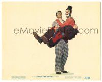 9y003 3 RING CIRCUS color 8x10 still '54 best image of Dean Martin carrying clown Jerry Lewis!