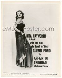 9y068 AFFAIR IN TRINIDAD 8x10.25 still '52 Rita Hayworth is back with the man she loved in Gilda!