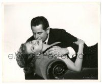 9y067 AFFAIR IN TRINIDAD 8.25x10 still '52 c/u of Glenn Ford kissing sexy Rita Hayworth by Coburn!
