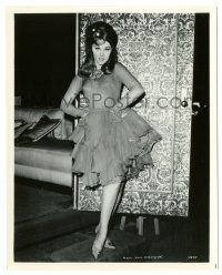 9y093 ANN-MARGRET 8x10 still '66 by dressing room modeling a sexy dress from Made in Paris!