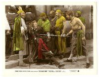 9y008 BLACK SWAN color-glos 8x10.25 still '42 swashbuckler Tyrone Power holds sword on George Zucco!