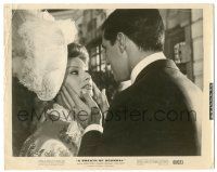 9y155 BREATH OF SCANDAL 8x10 still '60 c/u of John Gavin holding Sophia Loren's face with his hands