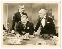 9y373 GRAND HOTEL 8x10.25 still '32 John & Lionel Barrymore gambling at poker with Lewis Stone!