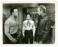 9y468 JOHNNY GUITAR 8.25x10 still '54 Joan Crawford between Sterling Hayden & Scott Brady