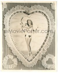 9y666 PEGGY KNUDSEN 8x10 key book still '40s in her underwear & cupid wings for Valentine's Day!