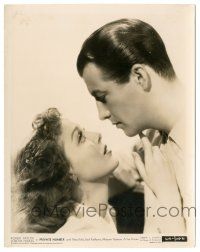 9y697 PRIVATE NUMBER 8x10.25 still '36 best romantic c/u of Robert Taylor & Loretta Young!