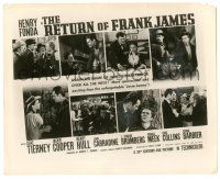 9y725 RETURN OF FRANK JAMES 8.25x10 still '40 montage of Henry Fonda & John Carradine, Fritz Lang!