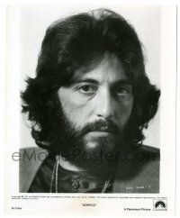 9y786 SERPICO 8x10 still '74 great portrait of bearded Al Pacino, Sidney Lumet crime classic!