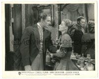 9y802 SILVER RIVER 8x10 still '48 close up of angry Errol Flynn grabbing pretty Ann Sheridan!