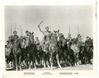 9y829 SPARTACUS 8x10.25 still '61 Kirk Douglas on horseback leading men into battle, Kubrick!
