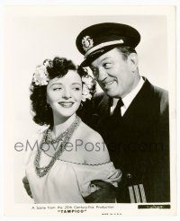 9y879 TAMPICO 8x10 key book still '44 great smiling close up of Victor McLaglen & sexy Lynn Bari!