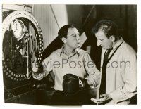 9y964 WHAT! NO BEER? deluxe 6.75x9 still '33 Buster Keaton tells Durante to literally punch clock!