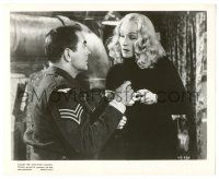 9y978 WITNESS FOR THE PROSECUTION 8x10 still '58 Tyrone Power gives coffee to Marlene Dietrich!