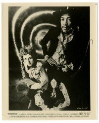 9y980 WOODSTOCK 8.25x10 still '70 psychedelic image of Jimi Hendrix, Noel Redding & Mitch Mitchell!