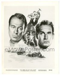 9y983 WRECK OF THE MARY DEARE 8x10.25 still '59 Morr Kusnet art of Gary Cooper & Charlton Heston!