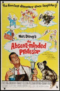 9z023 ABSENT-MINDED PROFESSOR 1sh R67 Walt Disney, Flubber, Fred MacMurray in title role!