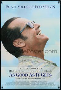 9z070 AS GOOD AS IT GETS DS 1sh '98 great close up smiling image of Jack Nicholson as Melvin!