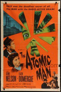 9z076 ATOMIC MAN 1sh '56 wacky image of the man they called the Human Bomb, plus Faith Domergue!