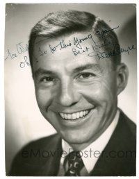 1a081 DAVID WAYNE signed deluxe 10.25x13.25 still '50s great smiling portrait by Gene Kornman!